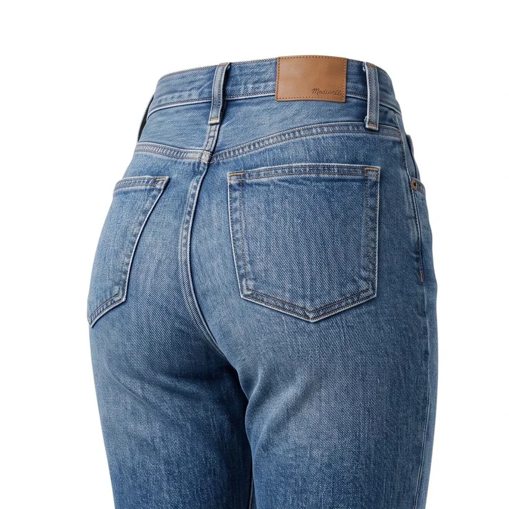Madwell The Momjean High Rise Tapered Leg Denim Jeans Medium Wash Size 23